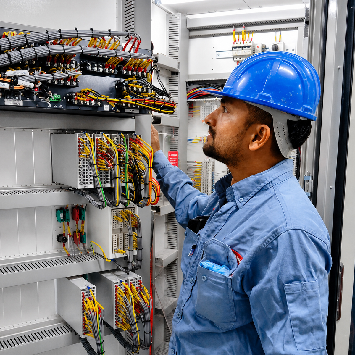 Electrical work and industrial electrical installation
