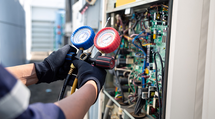 Industrial HVAC and cooling system installation