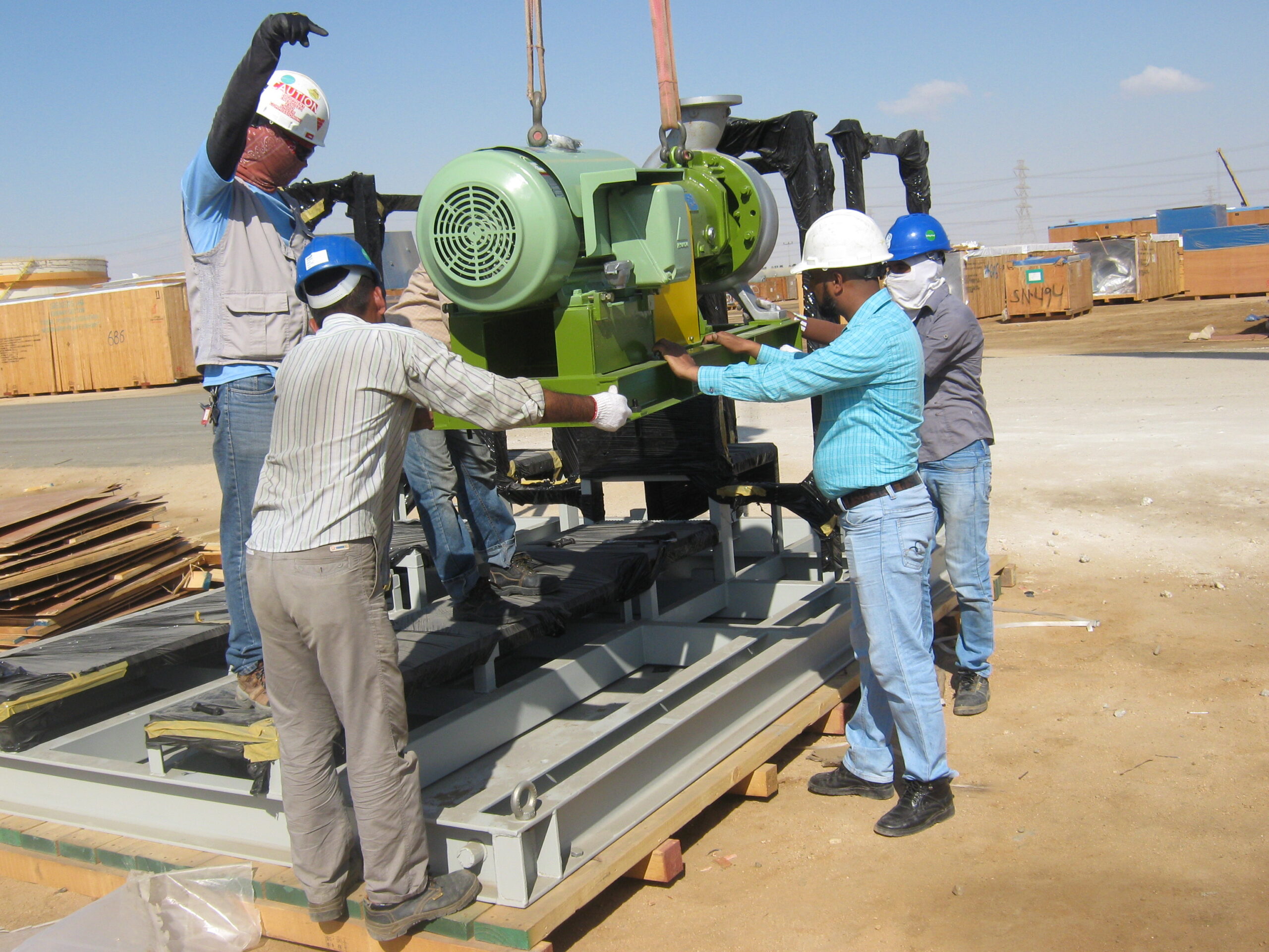 Machinery assembly and equipment installation